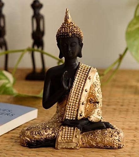 Meditating Lord Buddha Statue Decorative Showpiece - 25 cm