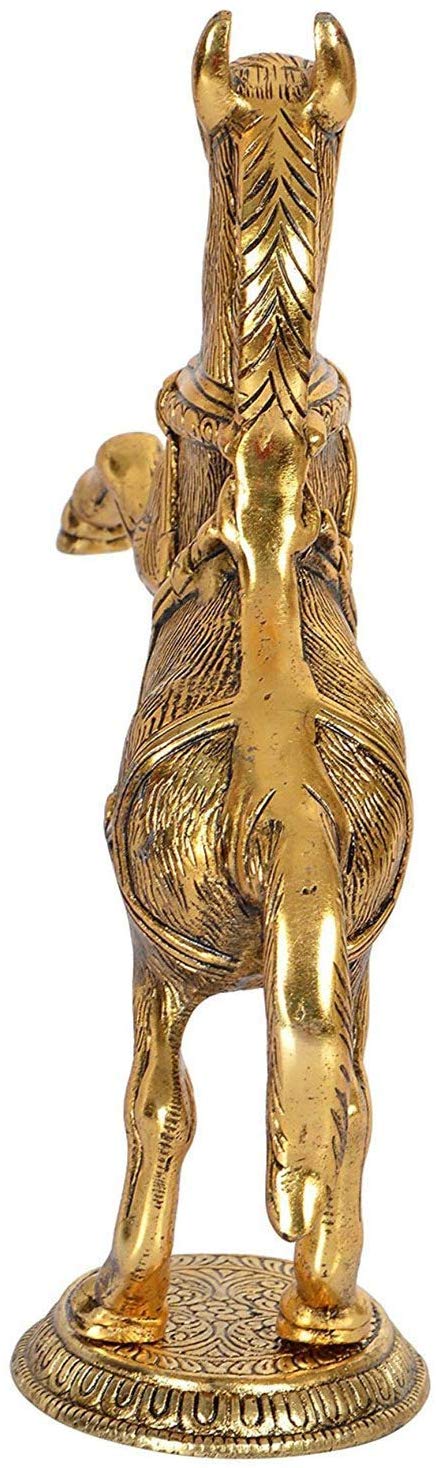 Gargi Handicraft Golden Jumping Horse/ Office Décor / Table top Décor
