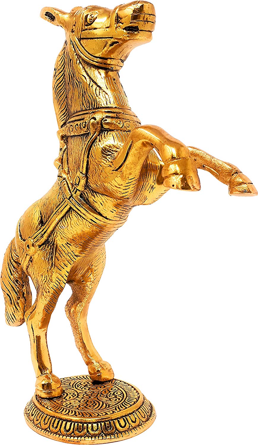Gargi Handicraft Golden Jumping Horse/ Office Décor / Table top Décor