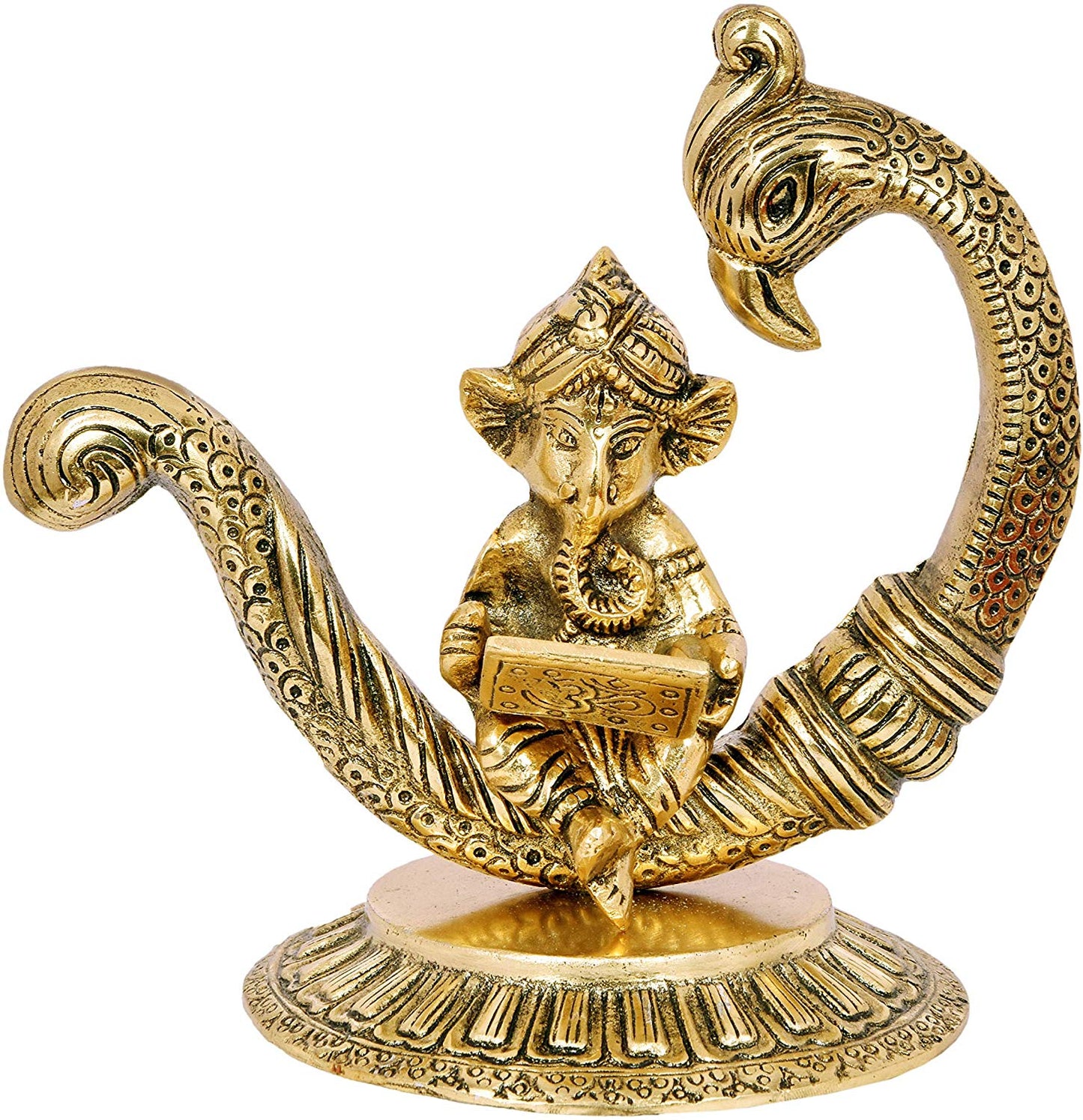 Gargi Handicraft Mayur Laptop Gansha, Mayur Gansh, Antique Ganpati