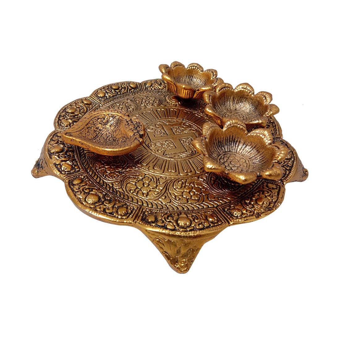 Gargi Handicraft Metal Pooja Thali/ Navratri Devi pooja Thali/Gift