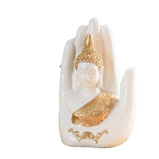 Gargi Handicraft White Plam Buddha