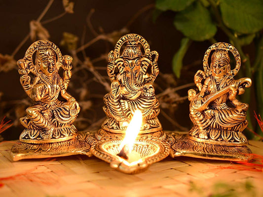 Laxmi Ganesh Saraswati Diya